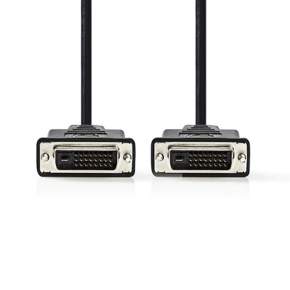 Nedis DVI Cable | DVI-D 24+1-Pin Male | DVI-D 24+1-Pin Male | 1080p | Nickel Plated | 10.0 m | Straight | PVC | Black | Polybag