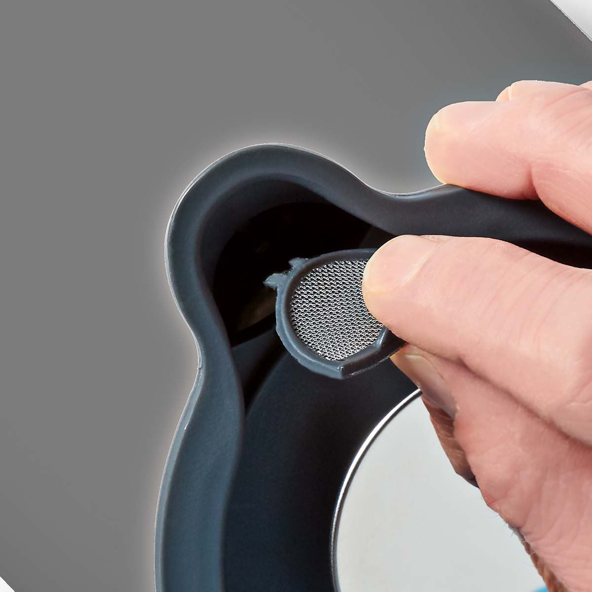 Nedis Electric Kettle | 1.7 l | Soft-Touch | Grey | Rotatable 360 degrees | Concealed heating element | Strix® controller | Boil-dry protection