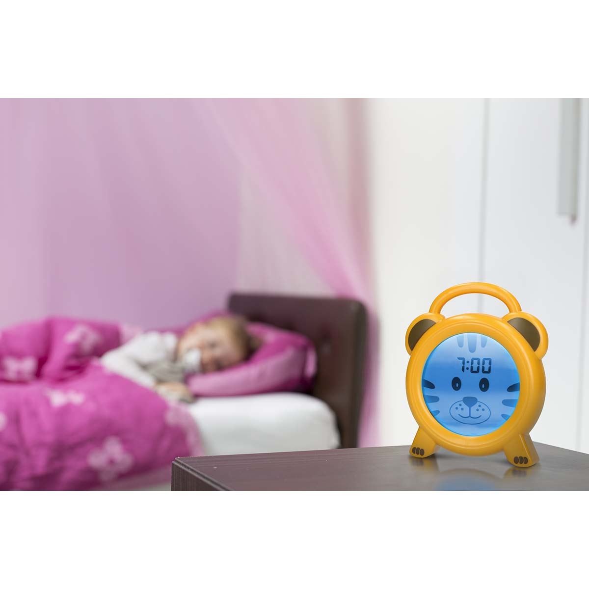 Alecto BC100TIGER | Sleep Trainer & Night Lamp Light / Alarm Clock - Tiger