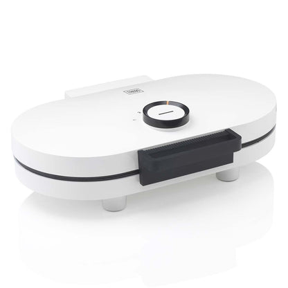 Trebs Waffle Maker | 2 x 5 Heart shaped waffles | 12 cm | 1200 W | Automatic temperature control |White