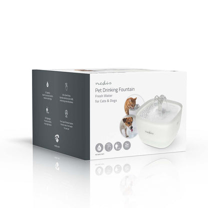 Nedis PETWF21WT | Drinking fountain for cats and dogs | 2.0 l | 40 dB | 1.50 m | Water Fountain | 1 pcs