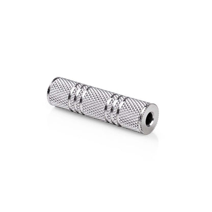 Nedis CAGB22950ME | Stereo Audio Adapter | 3.5 mm Female | 3.5 mm Female | Nickel Plated | Straight | Metal | Silver | 1 pcs | Box