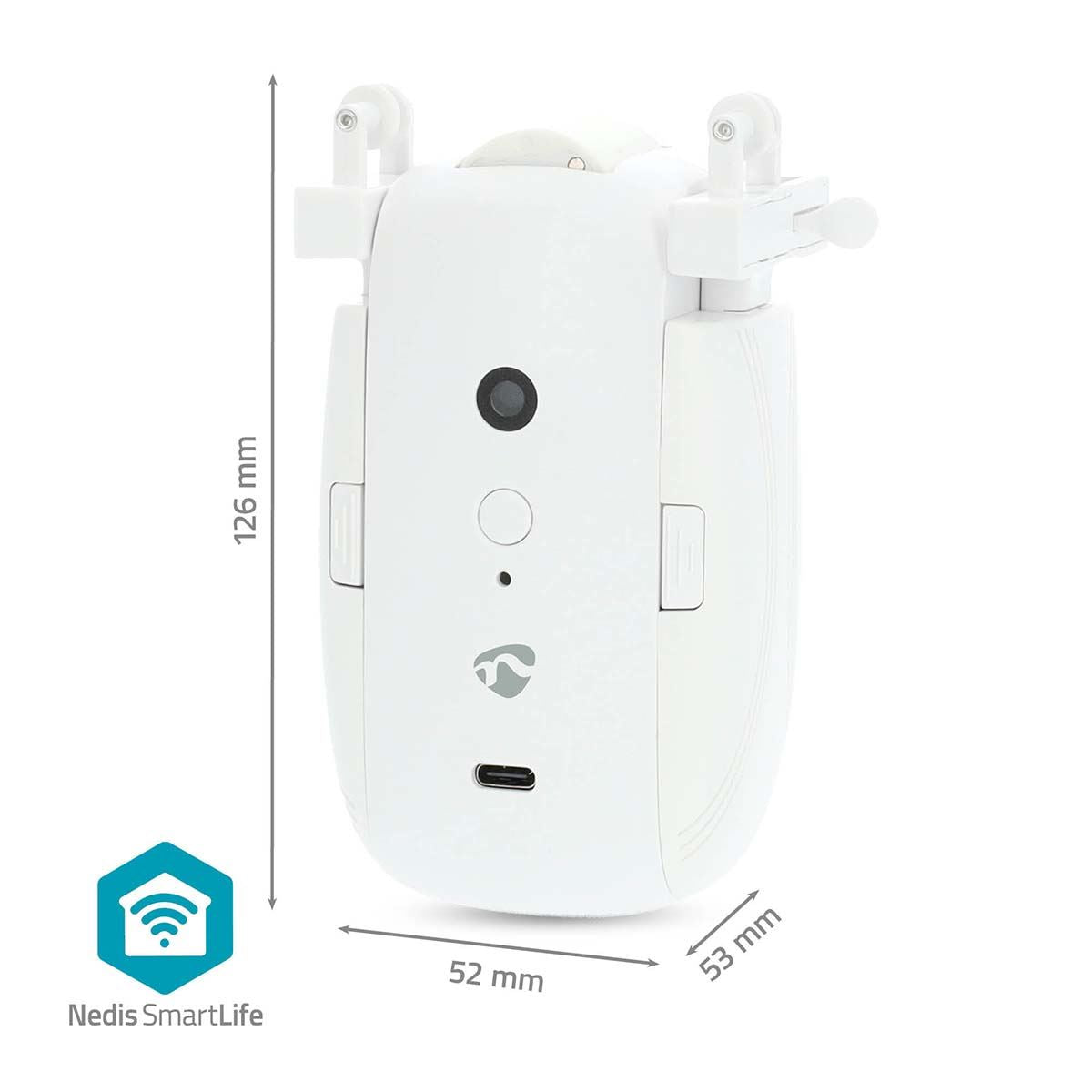 Nedis SmartLife Curtain Robot | I Rail / U Rail | Curtains / Drapes | Battery Powered / USB Powered | 4000 mAh | Bluetooth® | White