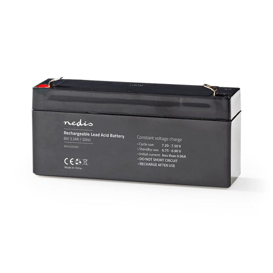 Nedis Battery | Lead-Acid | Rechargeable | 6 V | 3200 mAh