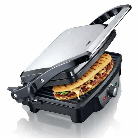 MELISSA 16240108 Contact Panini / Table Grill | 1600 W | 28 x 17 cm | Adjustable temperature control | Plastic / Stainless Steel