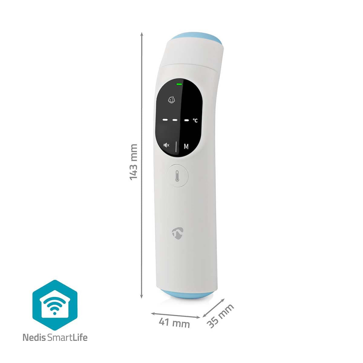 Nedis SmartLife Infrared Thermometer | LED Display | Ear / Forehead | White