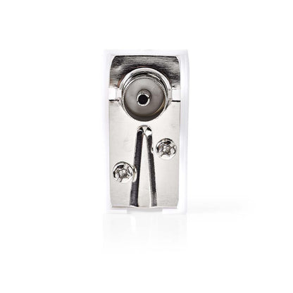 Nedis IEC (Coax) Connector | Angled | Female | Nickel Plated | 75 Ohm | Screw | Cable input diameter: 7.0 mm | Metal / PVC | White | 2 pcs | Envelope