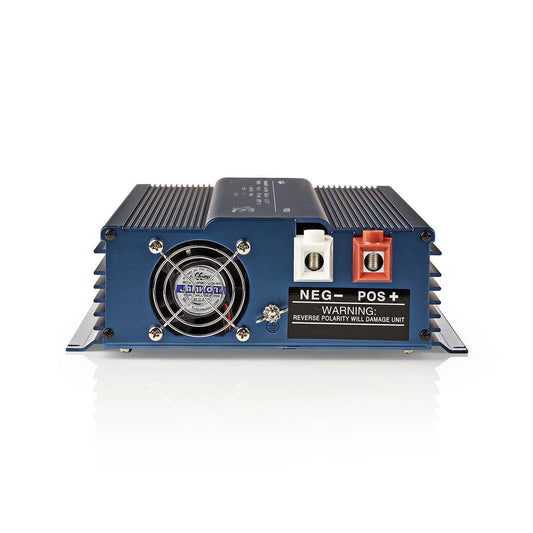 Nedis Power Inverter Pure Sine Wave | Input voltage: 24 V DC | Device power output connection(s): Type F (CEE 7/3) | 230 V AC 50 Hz | 1000 W | Peak power output: 2000 W | Screw Terminal | Pure Sine Wave | Fuse | Blue