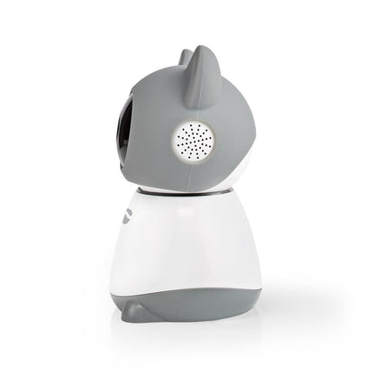 Nedis SmartLife Indoor Camera | Wi-Fi | Full HD 1080p | Pan tilt | Cloud Storage (optional) / microSD (not included) | With motion sensor | Night vision | Grey / White