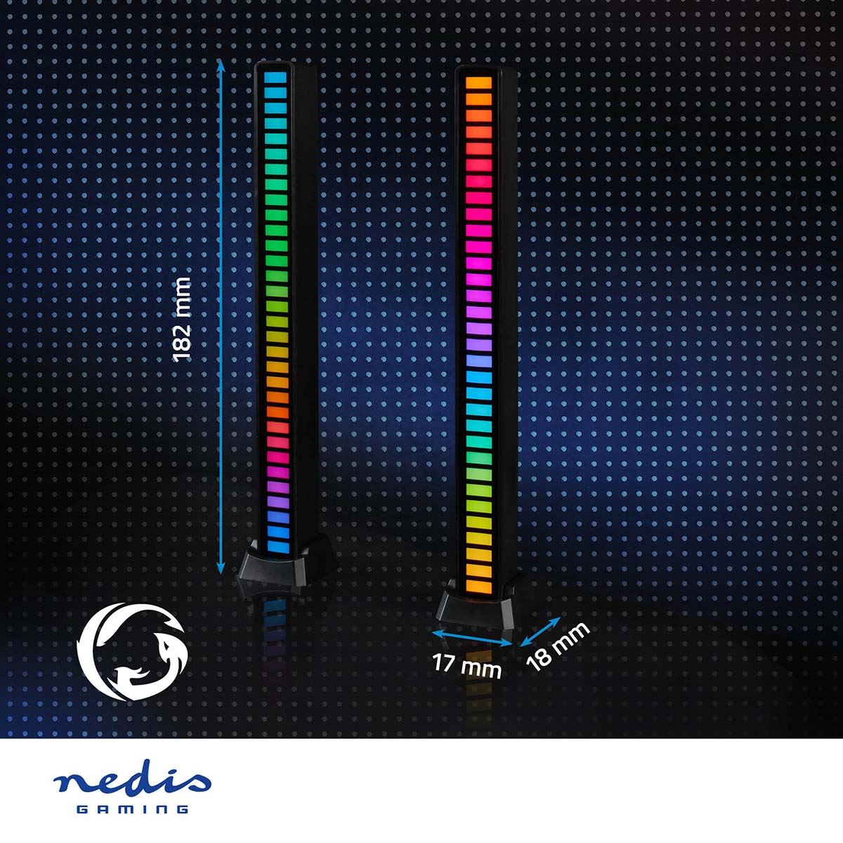 Nedis Gaming Light | RGB | Battery Powered | Used for: Desktop / Notebook | Black