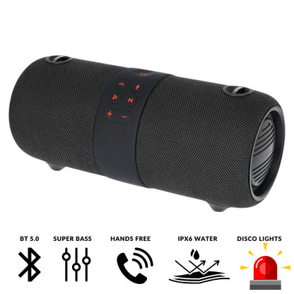 Nedis Bluetooth® Speaker | Maximum battery play time: 6.5 hrs | Handheld Design | 40 W | Stereo | Built-in microphone | IPX6 | Linkable | Black