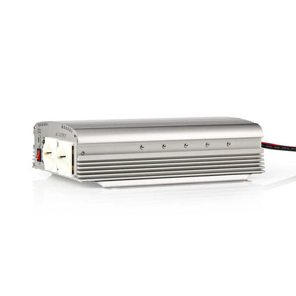 Nedis Power Inverter Modified Sine Wave | Input voltage: 24 V DC | Device power output connection(s): Type F (CEE 7/3) | 230 V AC 50 Hz | 1000 W | Peak power output: 2400 W | Battery Clamps | Silver