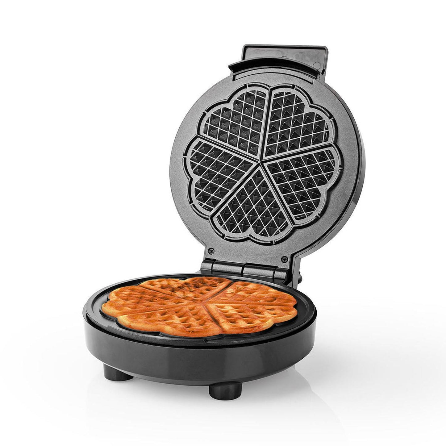 Nedis Waffle Plate | 19 cm | 1000 W | Black