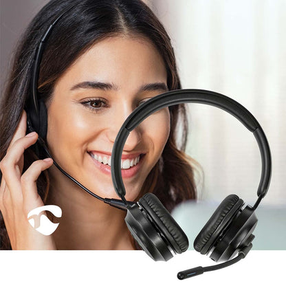 Nedis PC Headset | On-Ear | Stereo | Bluetooth | Fold-Away Microphone | Black