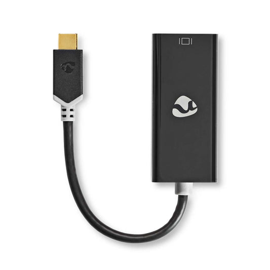 Nedis USB-C™ Adapter | USB 3.2 Gen 1 | USB-C™ Male | Mini DisplayPort Female | 0.20 m | Round | Gold Plated | PVC | Anthracite | Window Box