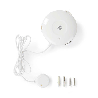 Nedis SmartLife Water Detector | Wi-Fi | Battery Powered | Extension included | Max. battery life: 24 Months | 50 dB | White