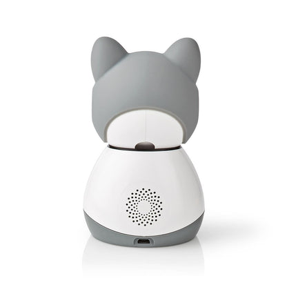 Nedis SmartLife Indoor Camera | Wi-Fi | Full HD 1080p | Pan tilt | Cloud Storage (optional) / microSD (not included) | With motion sensor | Night vision | Grey / White