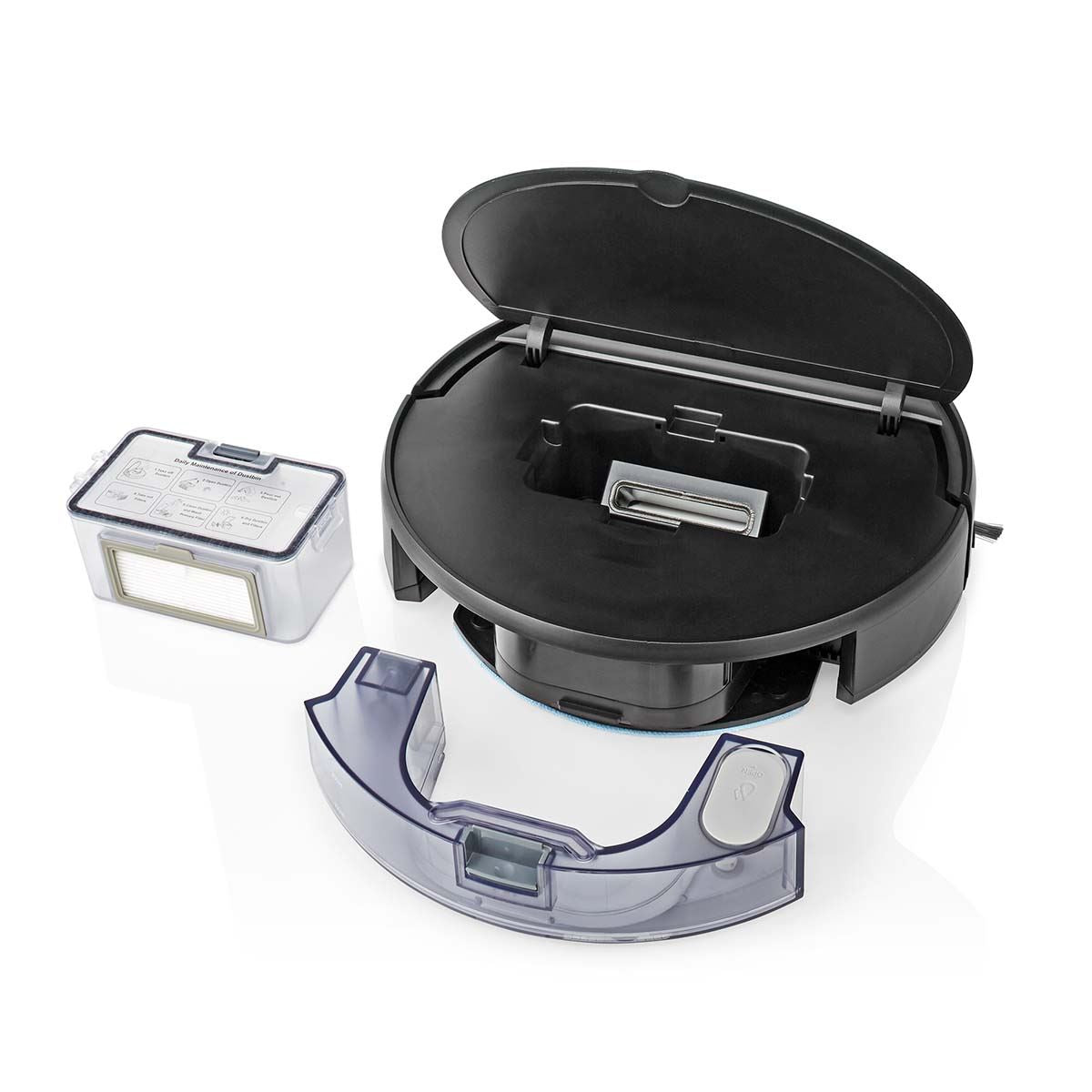 Nedis SmartLife Robot Vacuum Cleaner | Random | Wi-Fi | Capacity collection reservoir: 0.2 l | Automatic charging | Maximum operating time: 1.8 hrs | Black | Android™ / IOS