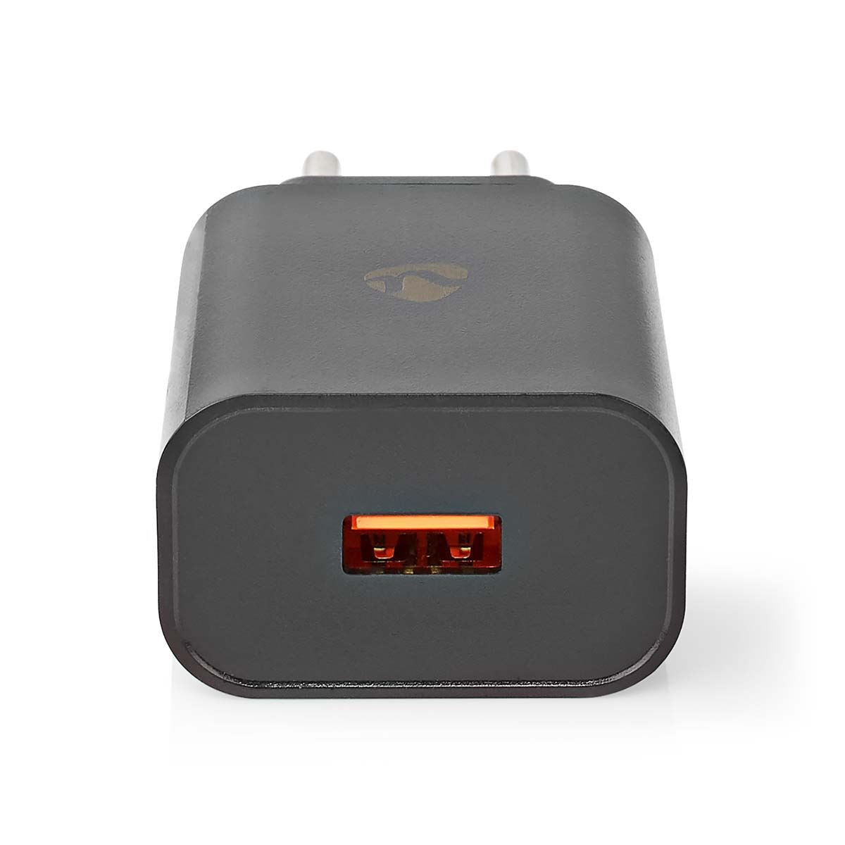 Nedis Wall Charger | 18 W | Quick charge feature | 1.5 / 2.0 / 3.0 A | Number of outputs: 1 | USB-A | No Cable Included | Automatic Voltage Selection | Black