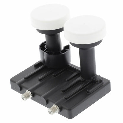 Nedis LNB | Twin Monoblock 6.0° | Output connection: 2x F-Connector | Noise figure range: 0.85 dB | Conversion gain: 52 - 67 dB | Black | Suitable for: Astra+ / Hotbird