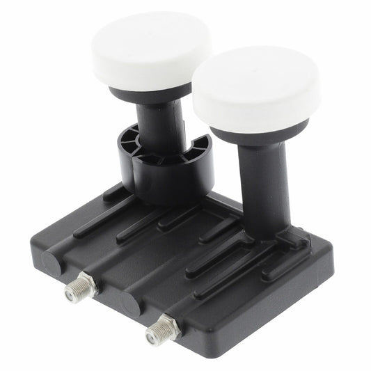 Nedis LNB | Twin Monoblock 6.0° | Output connection: 2x F-Connector | Noise figure range: 0.85 dB | Conversion gain: 52 - 67 dB | Black | Suitable for: Astra+ / Hotbird