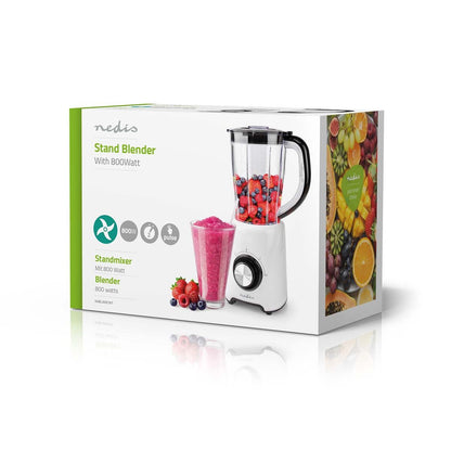 Nedis Stand Blender | 800 W | 1.5 l | Plastic | 2-Speed Setting | Black / White
