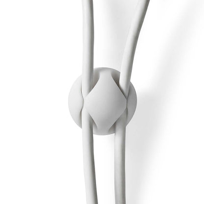 Nedis CMGC20026WT | Cable Management | Cable Clip | Click and Go | 6 pcs | Number of slots: 2 Slots | Maximum cable thickness: 5.3 mm | TPE | White