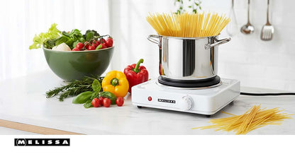 MELISSA 16350028 | Electric Hot Plate | 1500 W | Ø 18.5 cm | 6 Heat settings | Non-slip feet | White