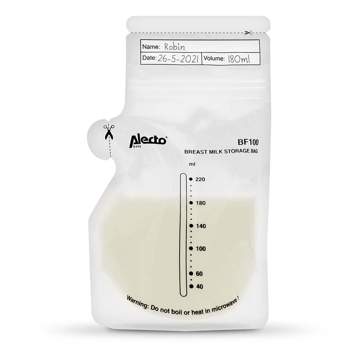 Alecto BF-100 | Breast Milk Storage Bags 220 ml | 100 pieces