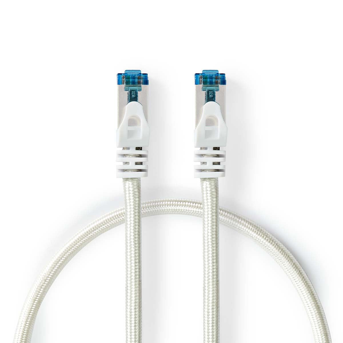 Nedis CAT6a Network Cable | S/FTP | RJ45 Male | RJ45 Male | 1.00 m | Snagless | Round | Braided / PVC | Silver | Cover Window Box