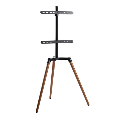 Nedis TV Floor Stand | 50 - 65 " | Maximum supported screen weight: 35 kg | Scandinavian Design | Rotatable | Anti-tip strap | Snap-lock | Aluminium / Steel | Black