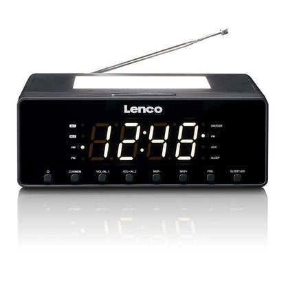 Lenco CR-540BK | FM Clock Radio | Night Light | Black