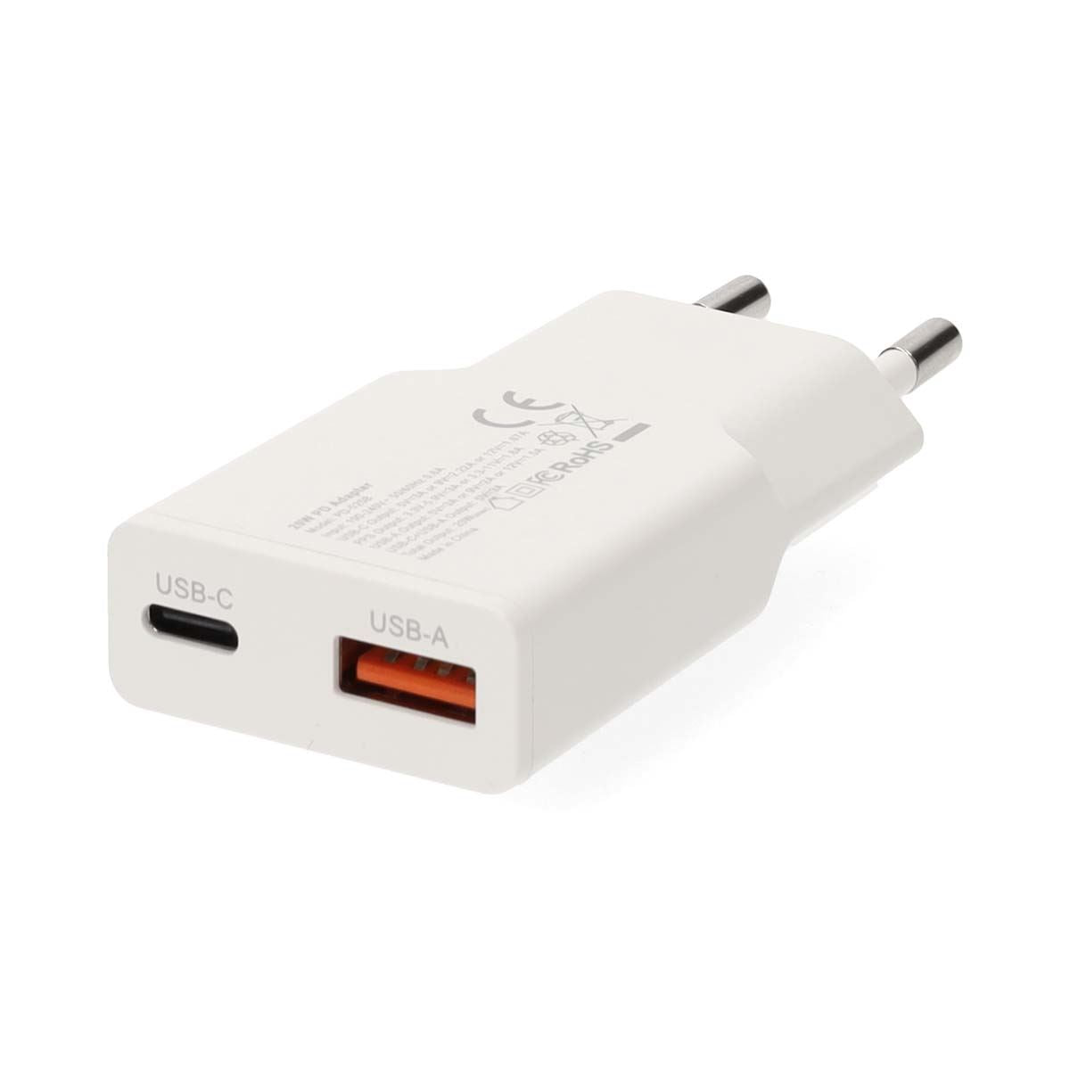 Nedis Wall Charger | 30 W | GaN | PD3.0 30W | Quick charge feature | 1.5 / 2.0 / 2.5 / 3.0 A | Number of outputs: 2 | USB-A / USB-C™ | USB-C™ (Loose) Cable | 1.50 m | Automatic Voltage Selection | White
