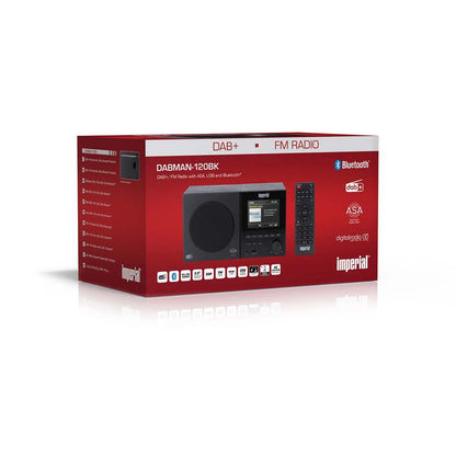 Imperial DABMAN-120BK DAB+, FM radio with Bluetooth, Remote cntrol