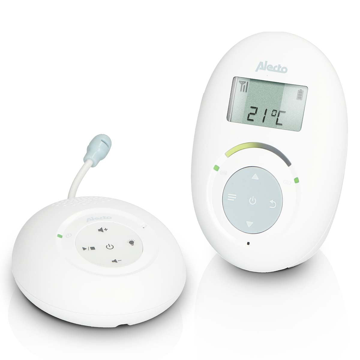 Alecto DBX120 | DBX120 Baby Monitor | Full Eco DECT | Temperature Display | White/Blue