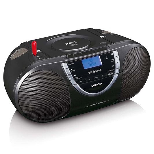 Lenco Portable DAB+ and FM Radio with CD Cassette and Bluetooth Black