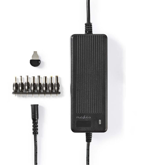 Nedis Universal EU AC Power Adapter | 60 W | 6 - 16 V DC | 1.10 m | 5.0 - 5.2 A | 8 plug(s) | Black