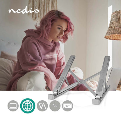 Nedis Notebook Stand | Number of angles: 6 | 17 " | Without Lighting | Foldable