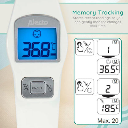 Alecto BC-37 Infrared Forehead Thermometer | White