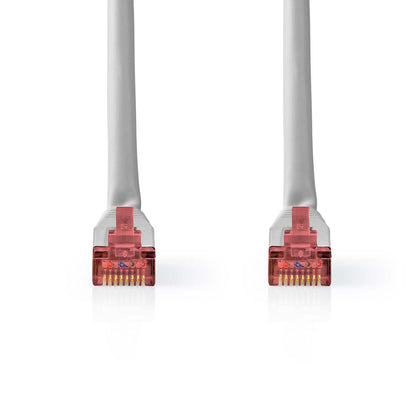 Nedis CAT6 Network Cable | RJ45 Male | RJ45 Male | SF/UTP | 0.25 m | Round | PVC | Grey | Label