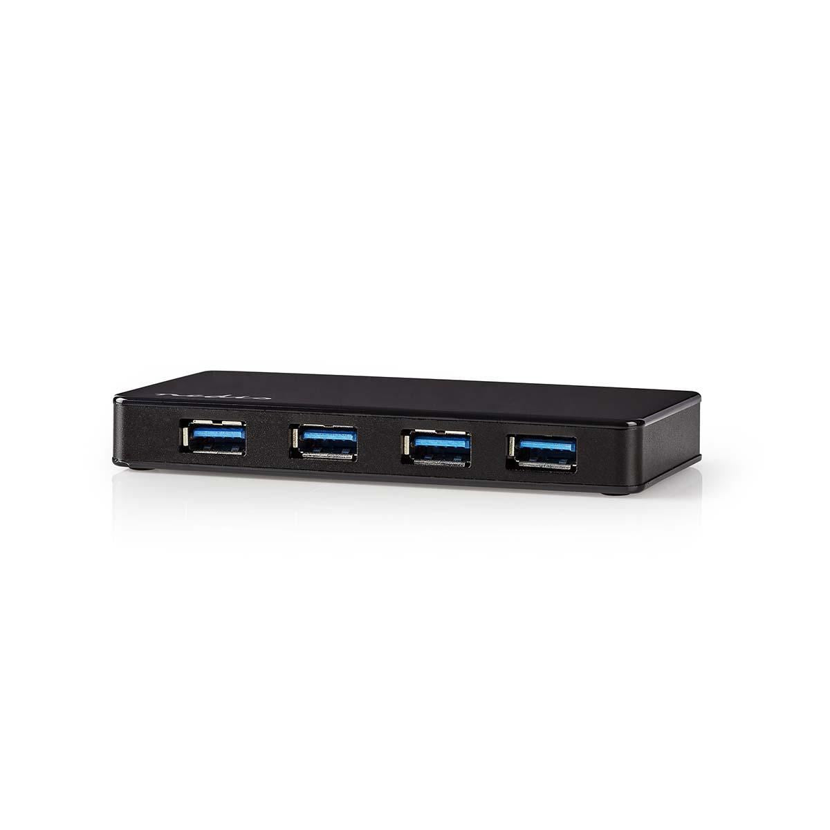 Nedis USB Hub | USB-A Male | 4x USB A Female | 4 port(s) | USB 3.2 Gen 1 | Mains Powered / USB Powered | 4x USB
