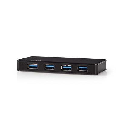 Nedis USB Hub | USB-A Male | 4x USB A Female | 4 port(s) | USB 3.2 Gen 1 | Mains Powered / USB Powered | 4x USB