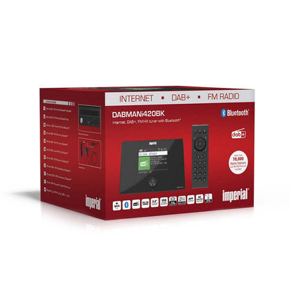 Imperial DABMANI420BK | Compact Hybrid Radio (Internet, DAB+, FM Hi-Fi tuner) with Bluetooth®