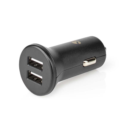 Nedis CCHAU480ABK | Car Charger | 24 W | 2x 2.4 A | Number of outputs: 2 | Port type: 2x USB-A | | Single Voltage Output