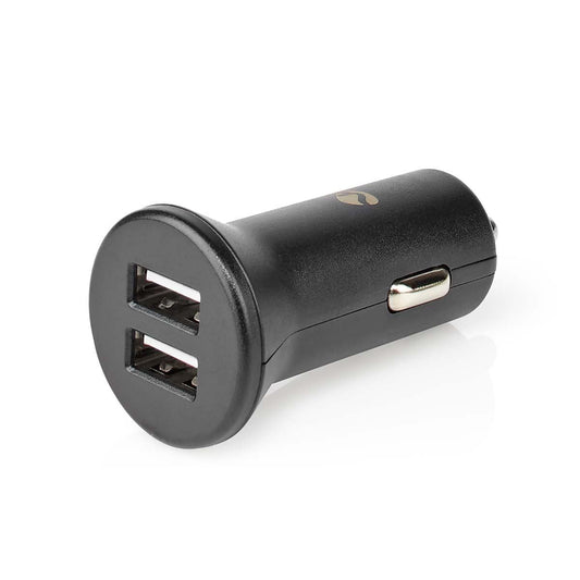 Nedis Car Charger | 24 W | 2x 2.4 A | Number of outputs: 2 | Port type: 2x USB-A | | Single Voltage Output