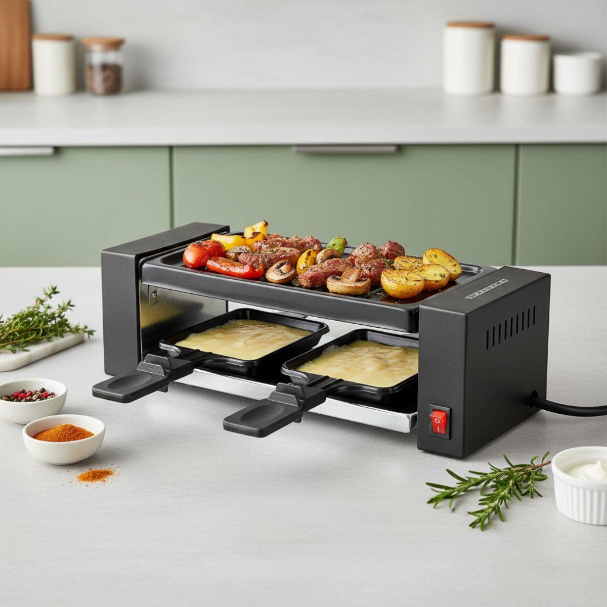 MELISSA 16300031 Raclette / Gourmet Set | 2 Persons | 400 W | 23 x 10 cm | Non-stick coating