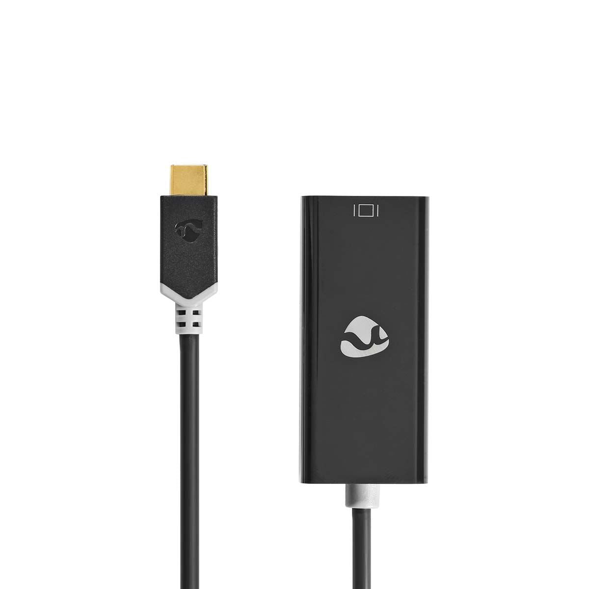 Nedis USB-C™ Adapter | USB 3.2 Gen 1 | USB-C™ Male | Mini DisplayPort Female | 0.20 m | Round | Gold Plated | PVC | Anthracite | Window Box
