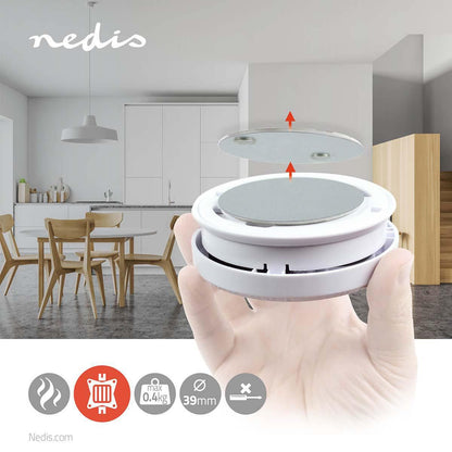 Nedis Detector Mount | Diameter: 39.4 mm | Magnetic | Adhesive Tape | Silver