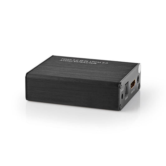 Nedis HDMI™ Extractor | HDMI™ Input | HDMI™ Output / TosLink Female / 1x 3.5 mm | Maximum resolution: 4K@60Hz | 18 Gbps | Metal | Anthracite | Gift Box
