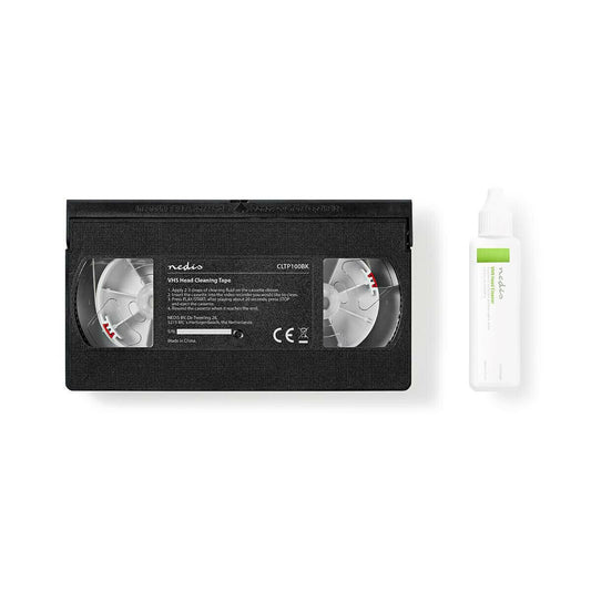 Nedis Head Cleaning Tape | 20 ml | VHS Heads | Black
